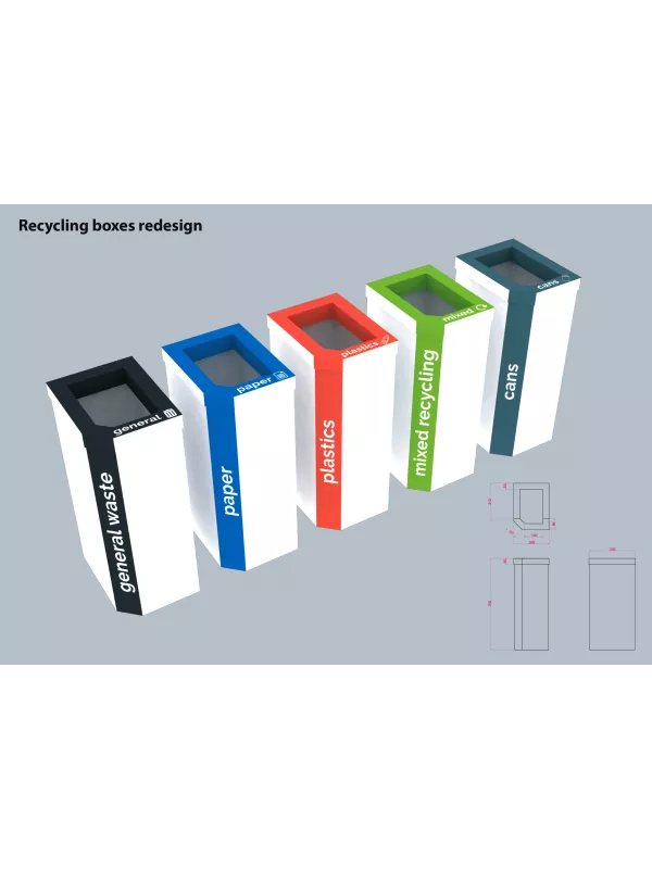 GPC Cardboard Recycling Bins - Set of 5